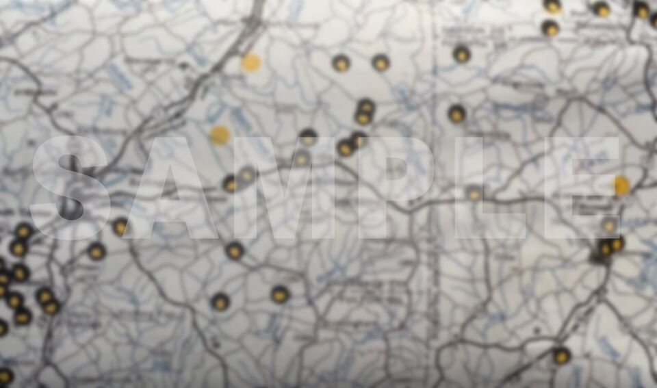 Carte Big Ten des emplacements des gisements d'or de Géorgie, 500 sites + plus d'informations