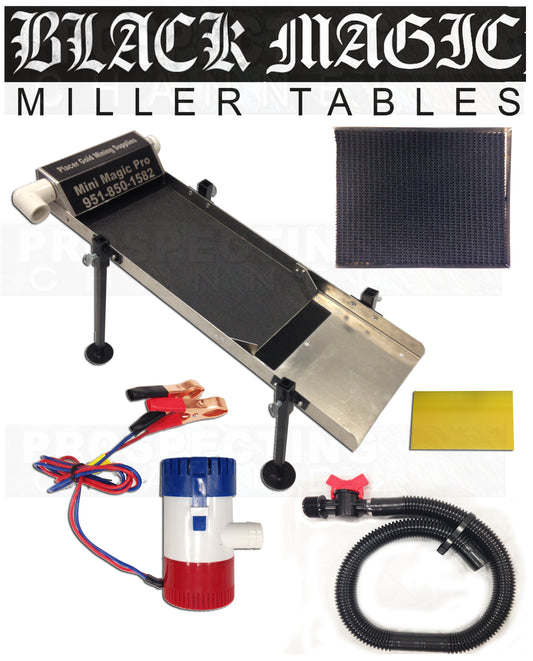 Mini Black Magic Pro Miller Table + Vortex Mat Pull Out Tray + Pump + Squeegee