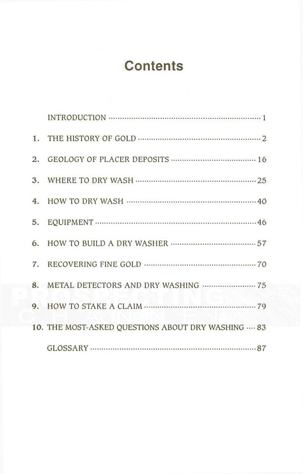 Dry Washing for Gold Book