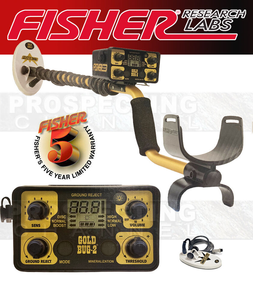Paquete combinado de dos bobinas del detector de metales Fisher Gold Bug 2