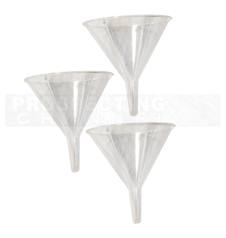 Clear Plastic Funnel 3 Pack 2.5 Inch