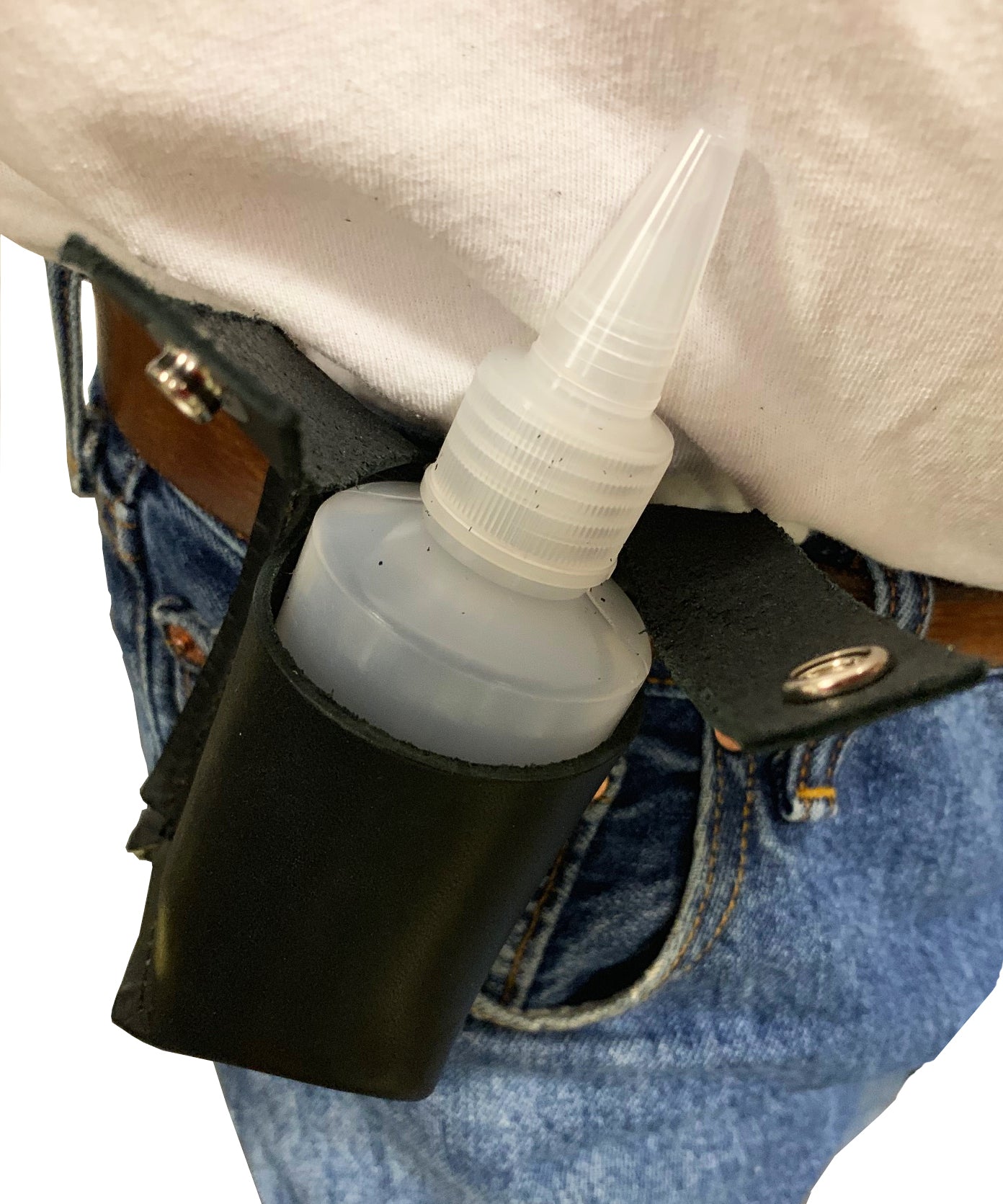 Bouteille snuffer de Gold Miner avec étui en cuir