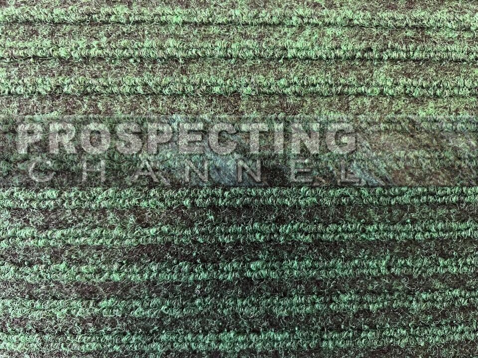 Ribbed Green Wooly Miner's Sluice Box Replacement Carpet Catches GOLD 36" X 12"
