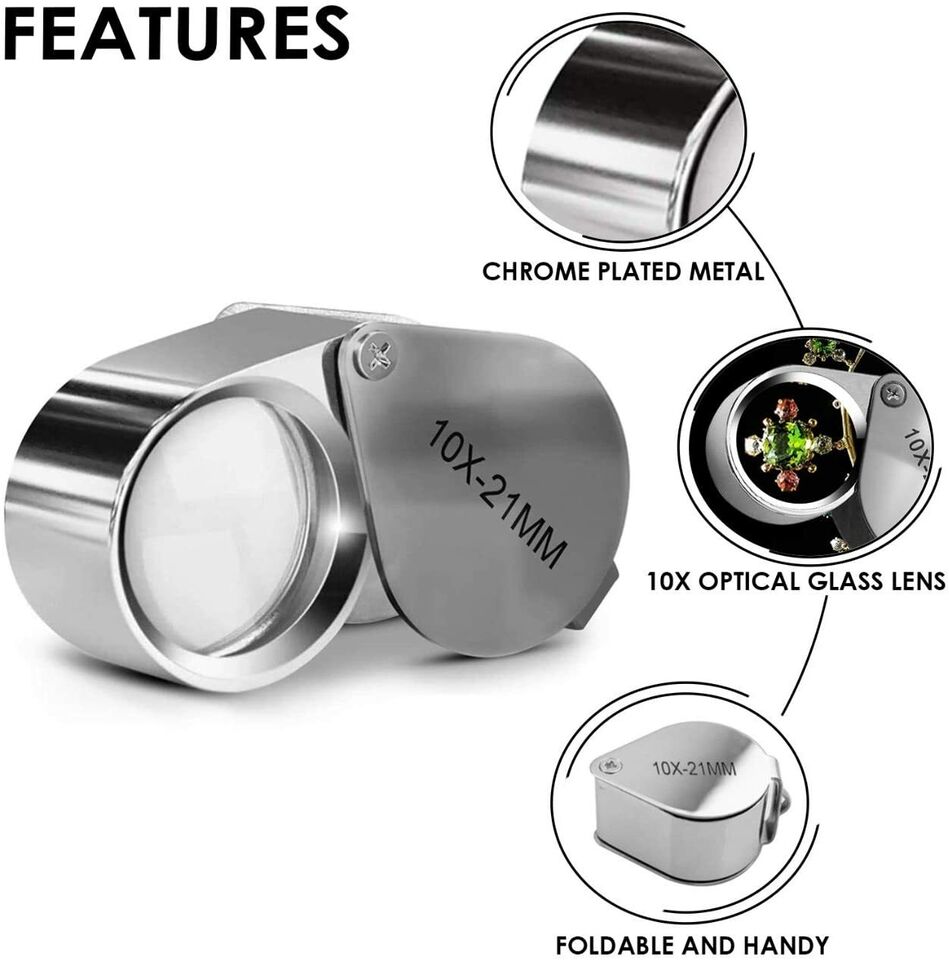 10x 21mm Magnification Jeweler's Loupe