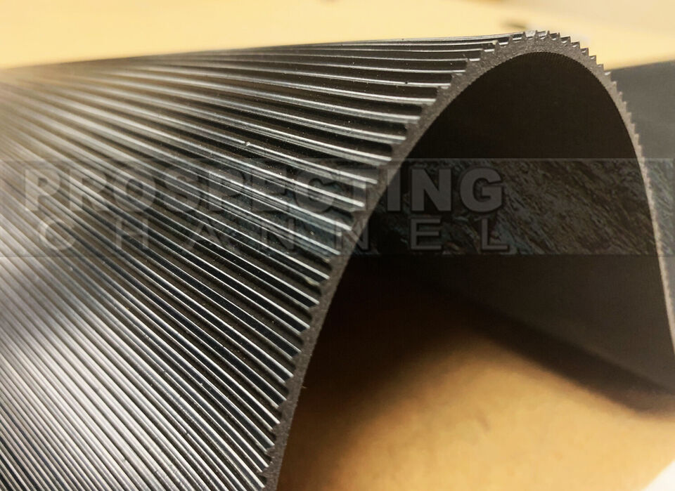 Low Profile V Trap Ribbed Rubber Matting for Sluice Boxes Various Sizes