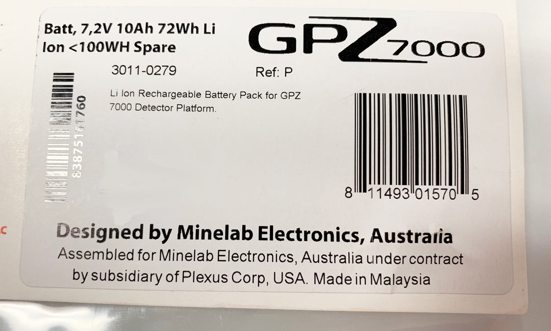 Minelab GPZ 7000 battery