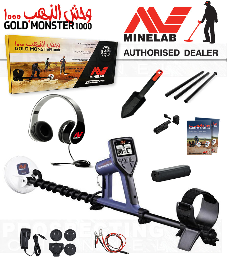 Minelab Gold Monster 1000 Gold Detector High Gold Sensitivity 1 Coil Package