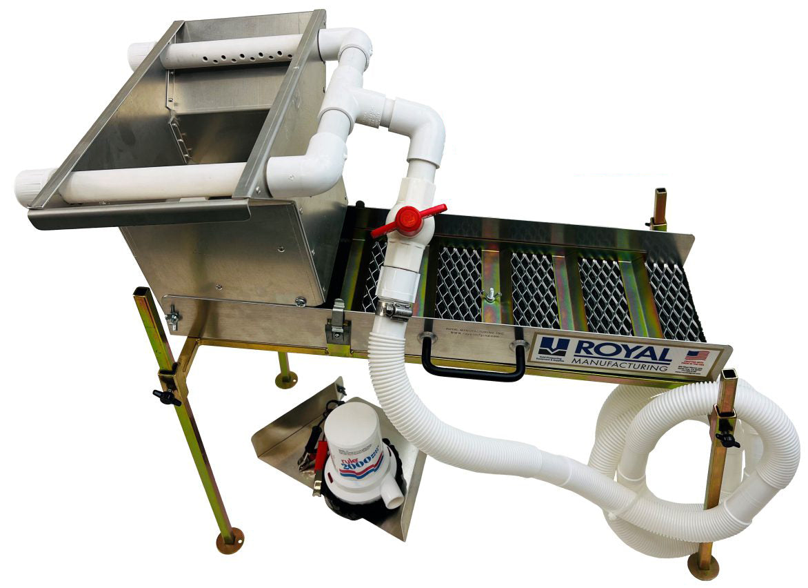 Royal Manufacturing Multi Purpose True 12V High Banker 30" Sluice Box Combo Kit