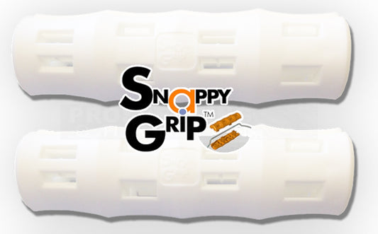 2 White Snappy Grip Ergonomic Bucket Handles