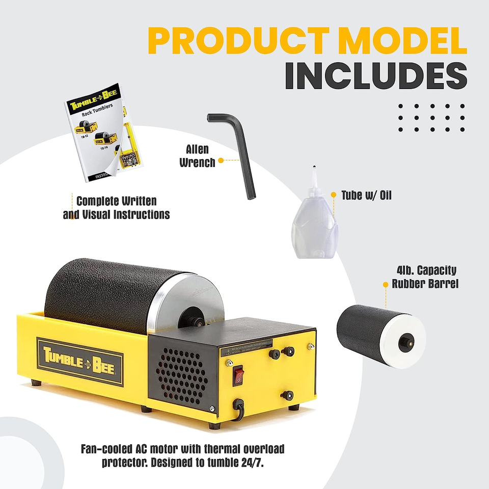 Tumble-Bee 1 x 4 lb Rock Tumbler TB-14