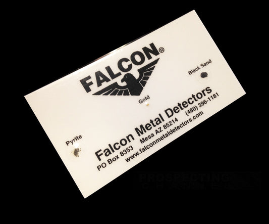 Falcon MD20 Gold Tracker Metal Detector Test Card