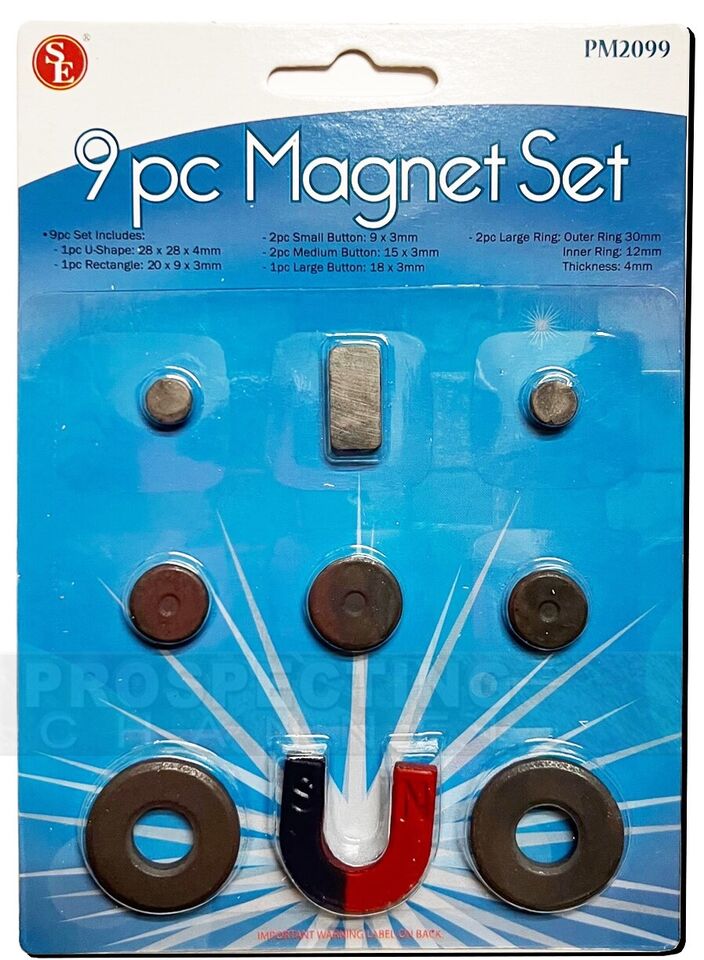 9 Piece Magnet Set – Adventures In Prospecting