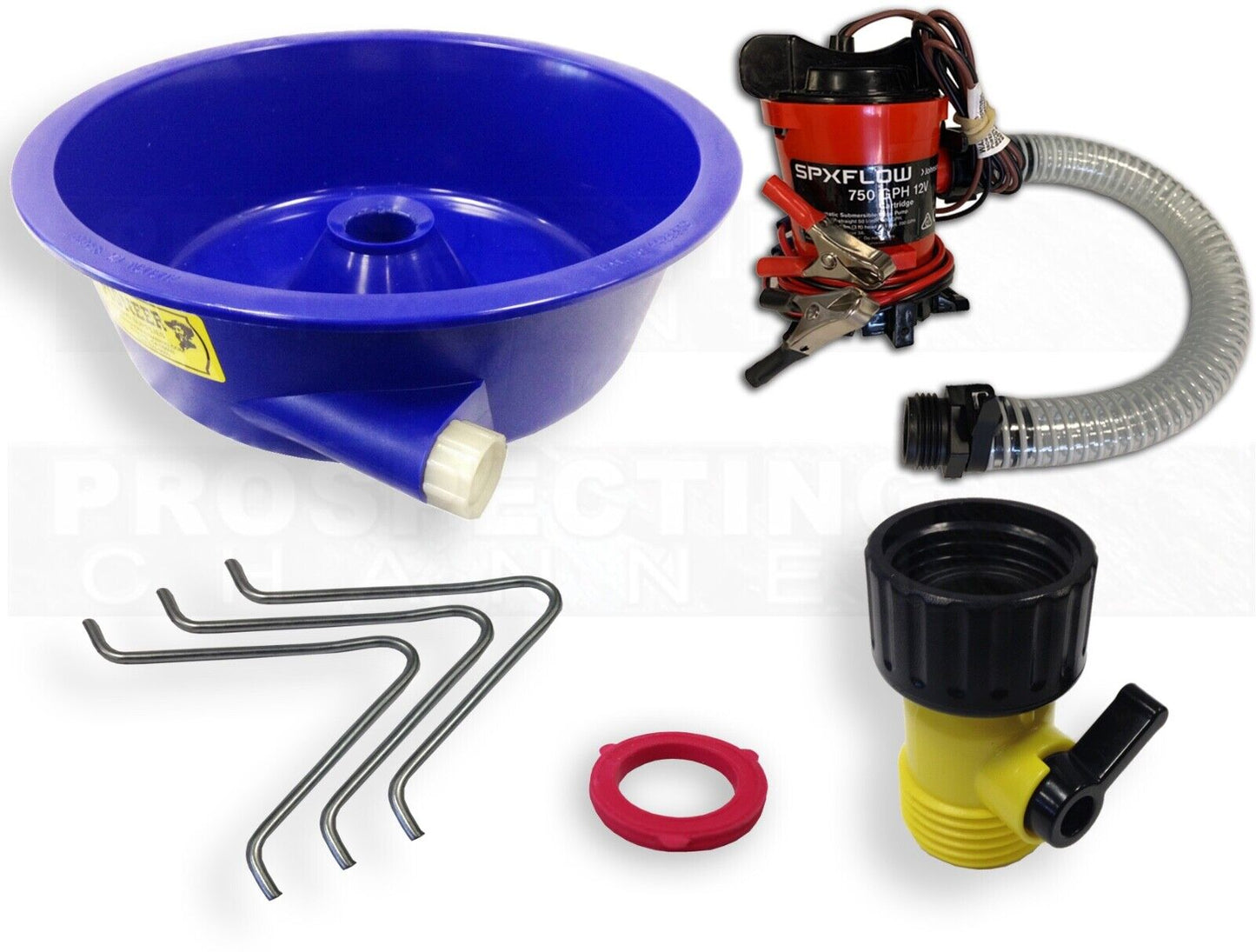 Blue Bowl Fine Gold Concentraor with 12 Volt 750GPH Pump