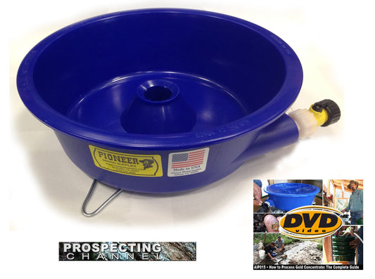 Blue Bowl Fine Gold Concentrator Bowl with How to DVD