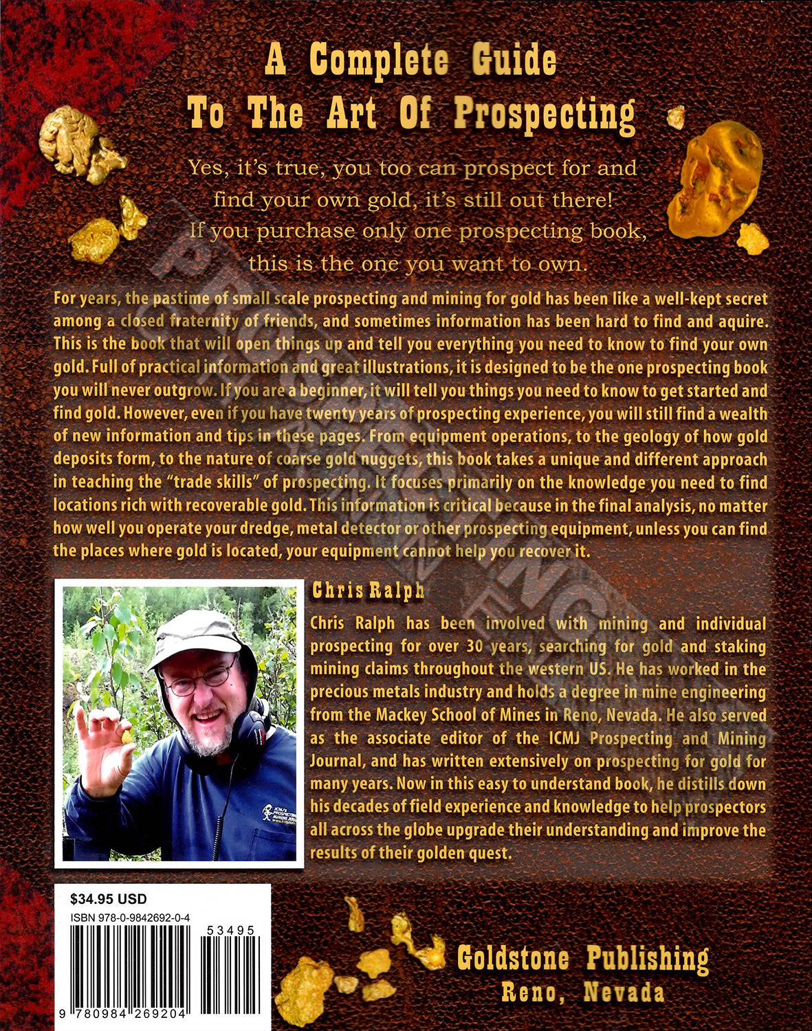 Puños llenos de oro Libro Chris Ralph cómo encontrar oro NUEVA COPIA Firmada por el autor