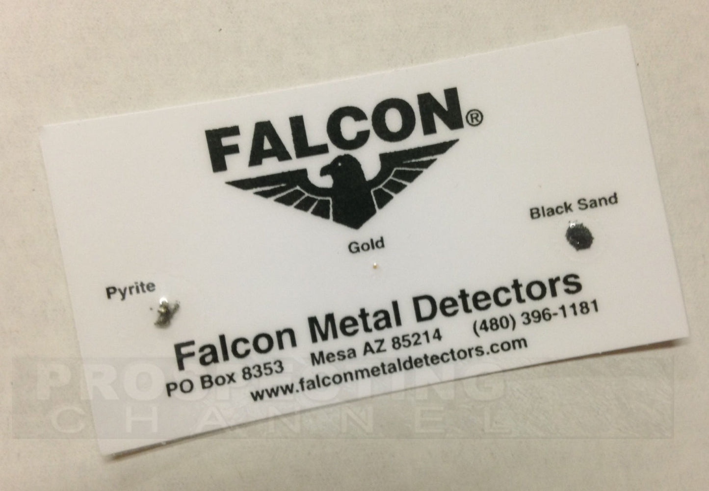 Falcon MD20 Gold Tracker Metal Detector Test Card