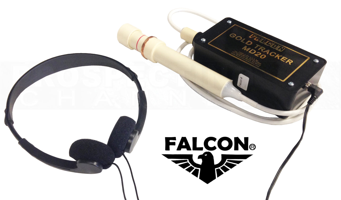 Falcon MD20 Metal Detector waterproof Probe + Holster Handle Headphones Warranty
