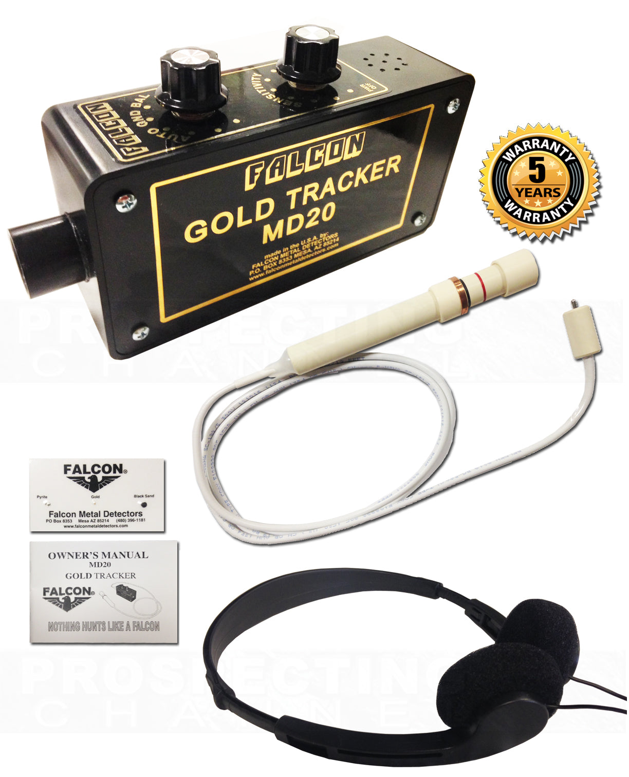 Falcon MD20 Gold Tracker Metal Detector with Headphones