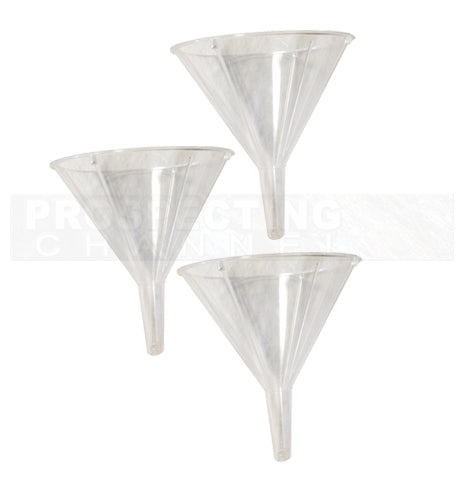 Clear Plastic Funnel 3 Pack 2.5 Inch – Adventures In Prospecting