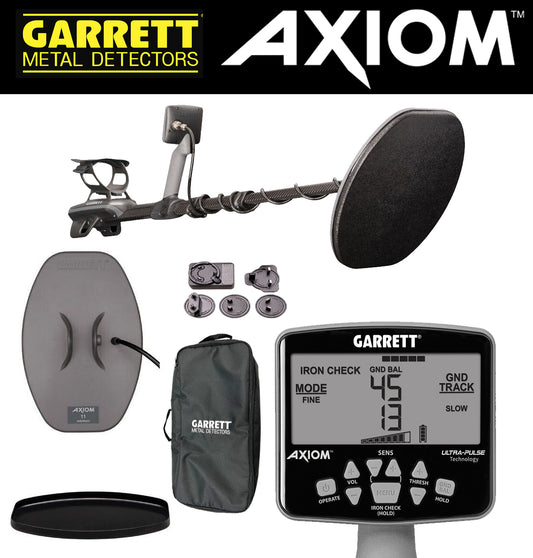 Garrett Axiom LITE  Gold Nugget Metal Detector Package