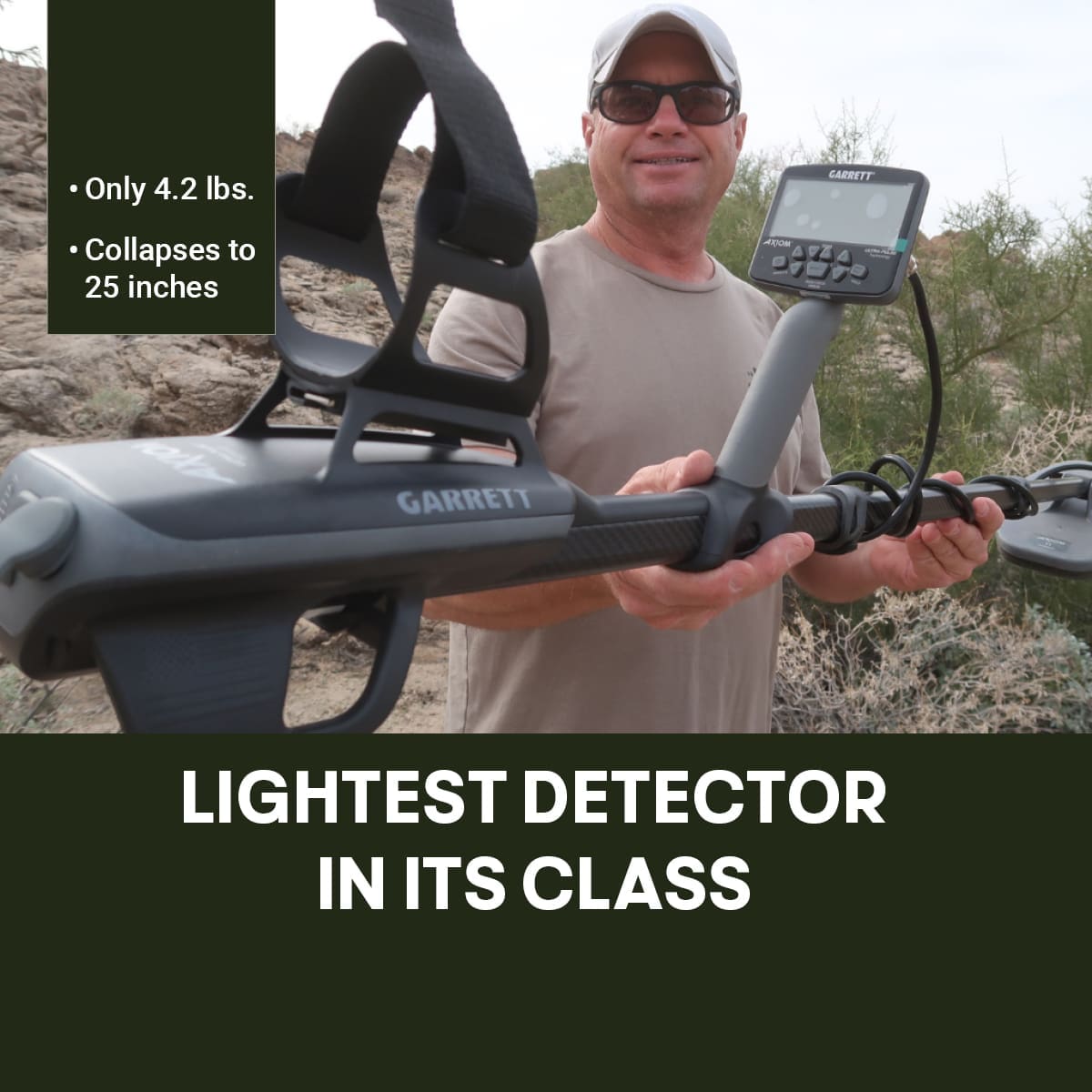 Garrett Axiom LITE  Gold Nugget Metal Detector Package