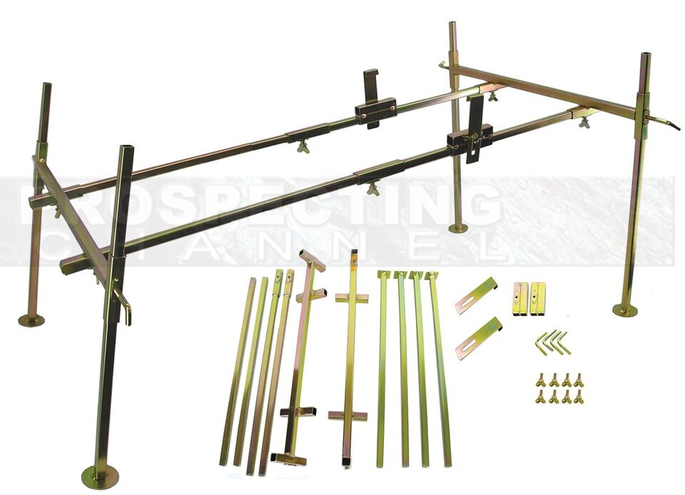 W Frame Jobe Gold Buddy Collapsible Sluice Stand Leg Stand Kit w/ Frame, Brack ...