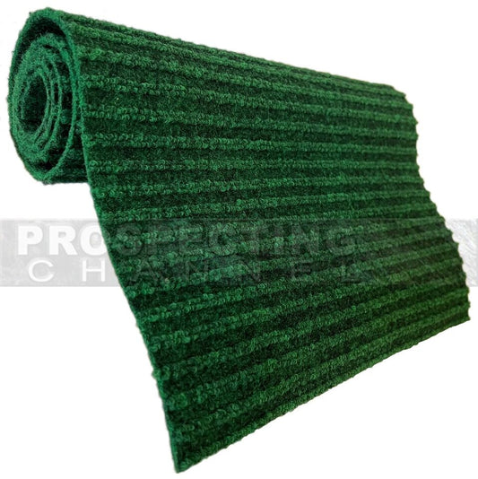 Ribbed Green Wooly Miner's Sluice Box Replacement Carpet Catches GOLD 36" X 12"