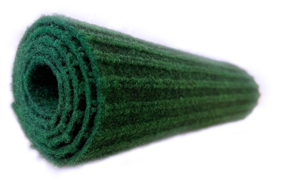 Tapis de remplacement pour boîte d'écluse de mineur laineux vert côtelé, attrape or 36 "X 12"