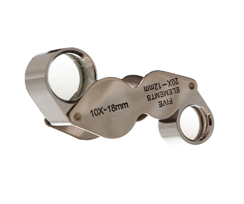 Dual Loupe Magnifier 20x12mm & 10x18mm