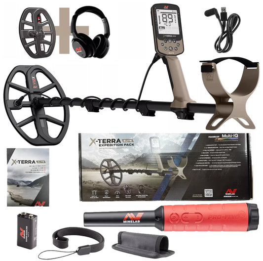 Minelab X-Terra Elite Expedition Pack includes Pro-Find 40 Pin Pointer