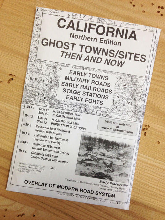 Northern California Ghost Town Then & Now Map