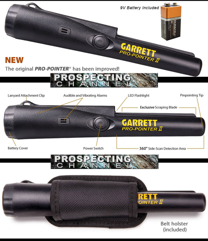 Garrett PRO Pointer 2 - Detector de metales de mano con sonda
