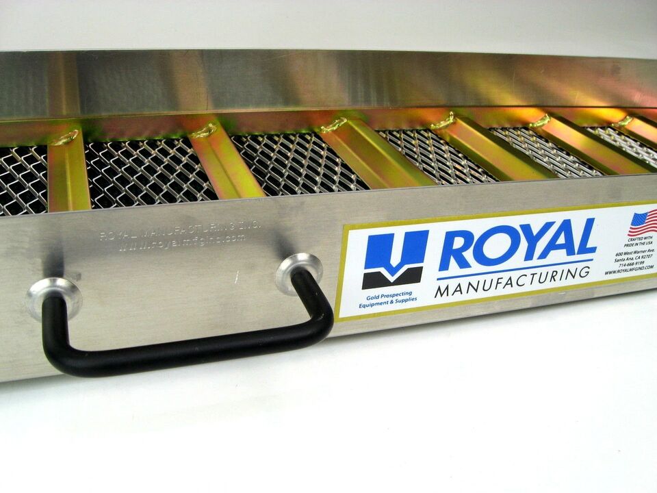 Royal Manufacturing 54" x 10 Ultra-Wide Flare Gold Sluice Box