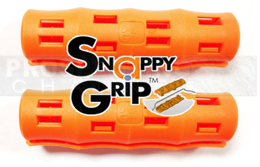 2 poignées ergonomiques Snappy Grip orange