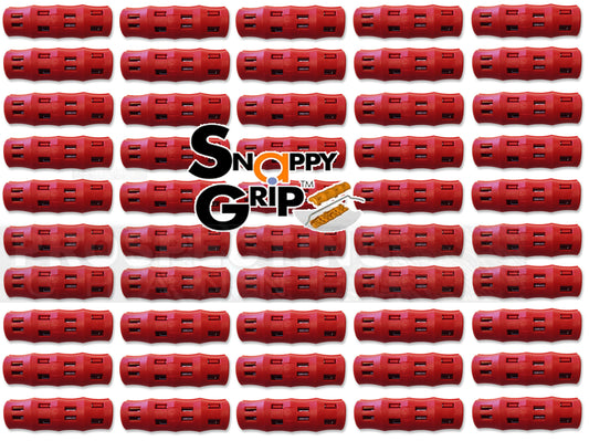 50 poignées de seau ergonomiques Snappy Grip rouges