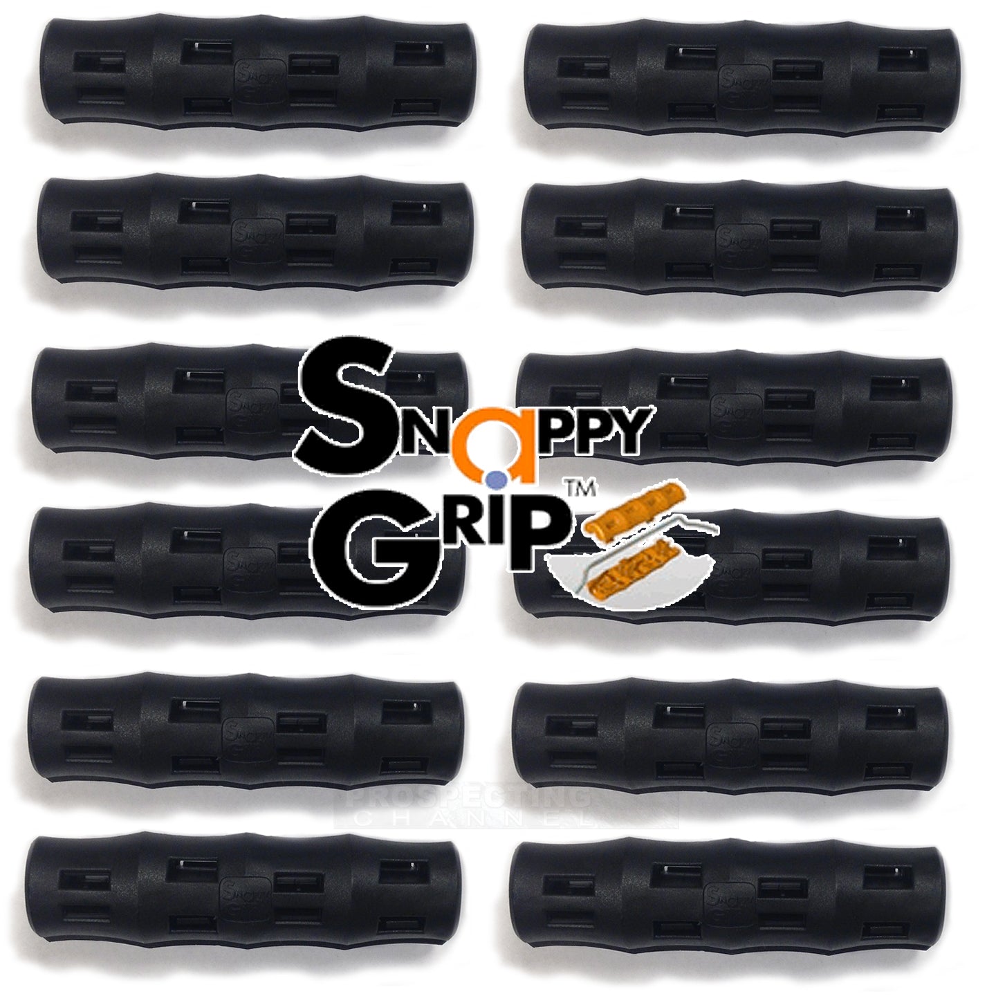 12 asas ergonómicas para cubos Snappy Grip en color negro