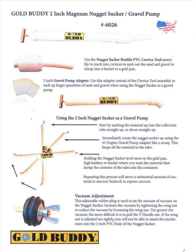 Gold Buddy Magnum Suction Sniper Nugget Sucker